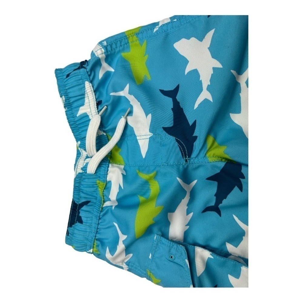 Hatley Swim Shorts Blue Shark Patterned Swimsuit Size 2 - Picture 3 of 6